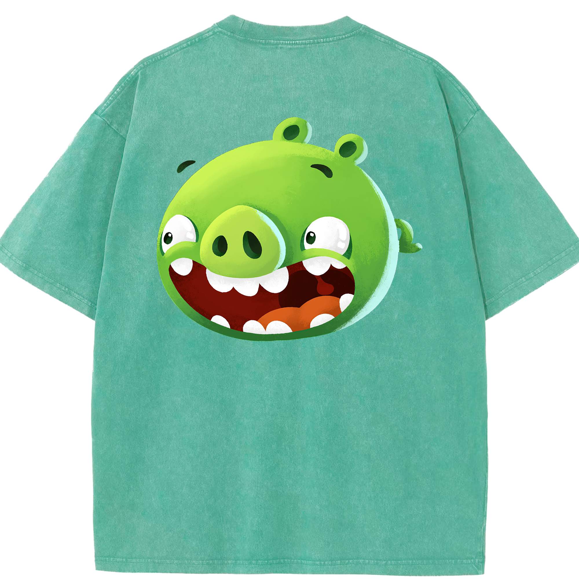 （画像用） Angry Birds アングリーバード 綿100% ヴィンテージ風 半袖Tシャツ（背面プリント）